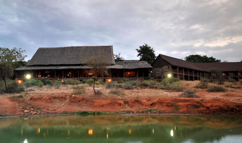 Kilaguni Serenal Lodge view from the waterhole